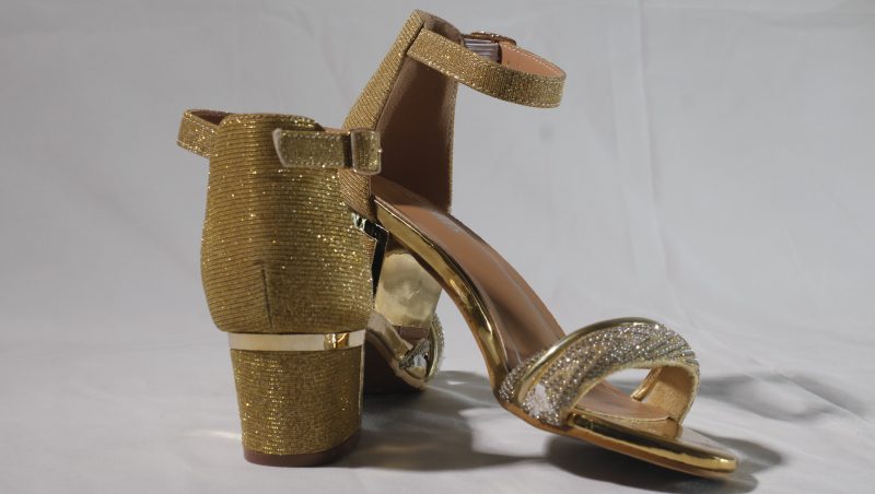 gold high heel sandals for women