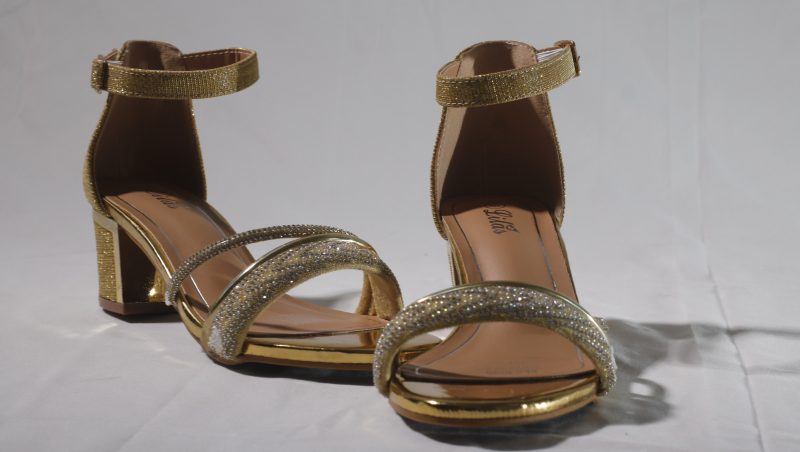 Gold high heeled Sandals available at Tabasamu Bridals and Boutique online shop in Kenya